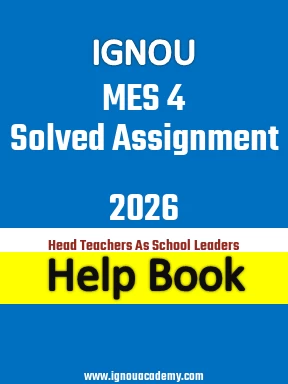 IGNOU MES 4 Solved Assignment 2026